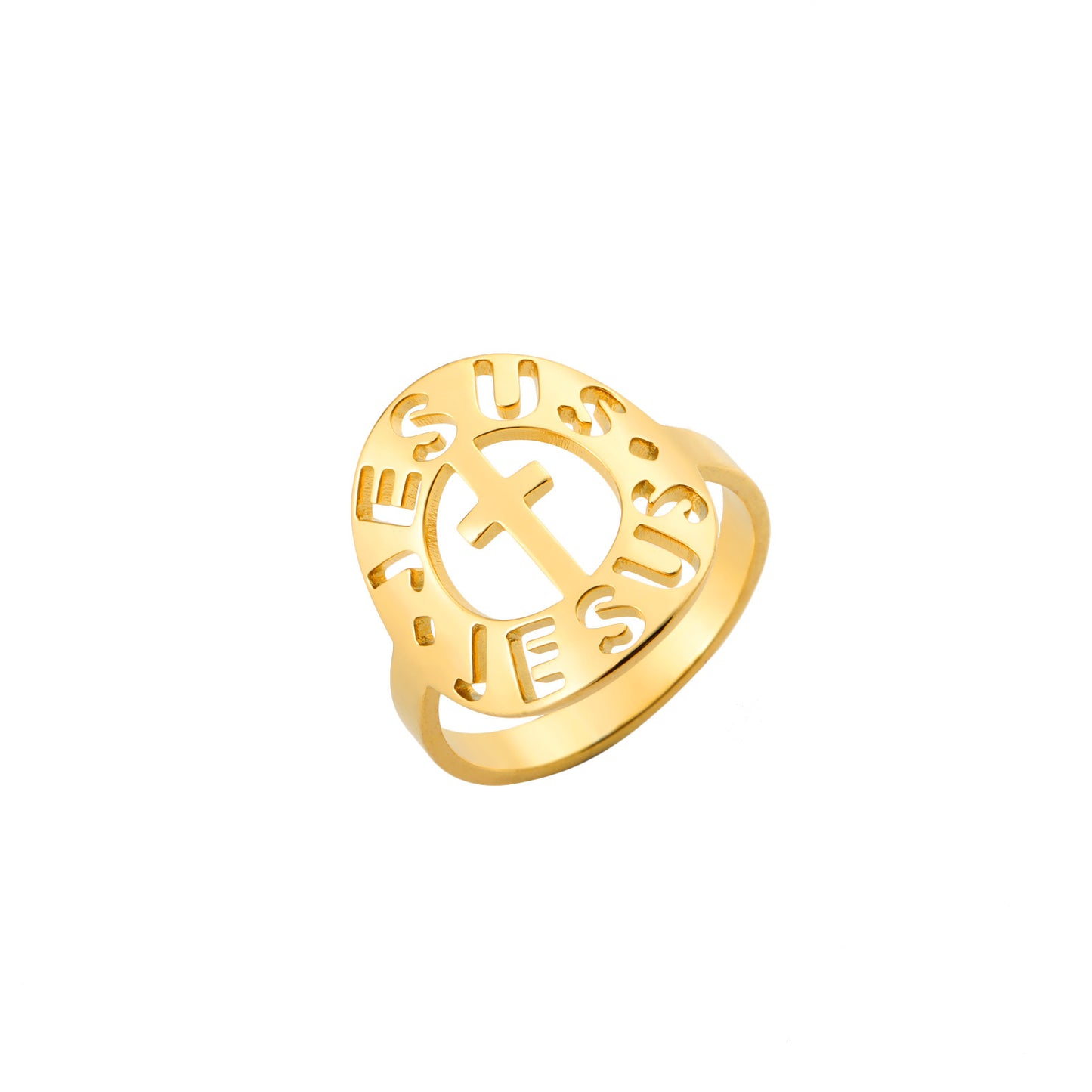 Unisex Retro Titanium Steel Ring With Cross Cut Design Electroplated Stainless Steel Jewelry For Men And Women