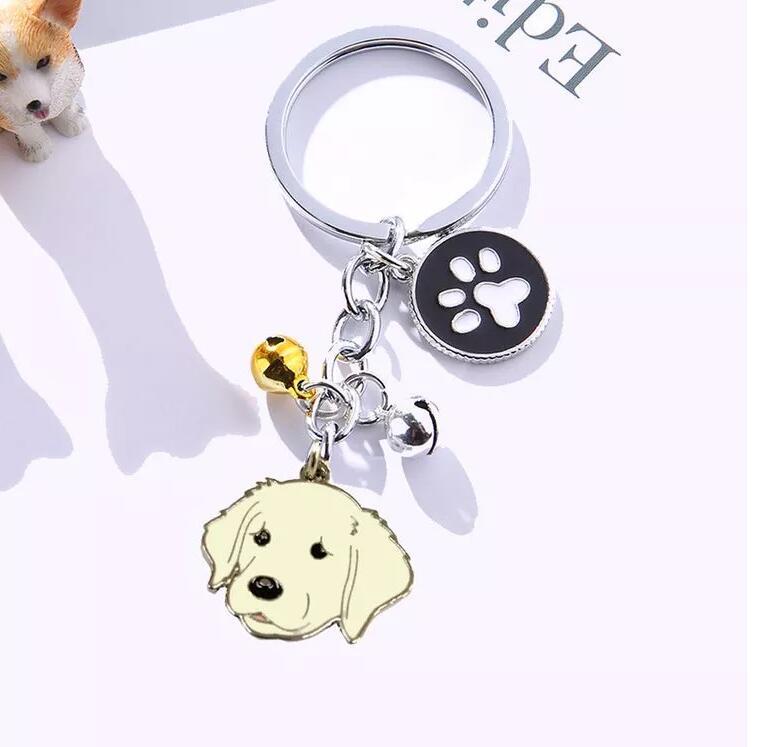 Dog Keyring Metal Pendant Pet Lovers Keyring Decoration Dog Charm For Keys Backpacks Purse Gift Animal Keyring