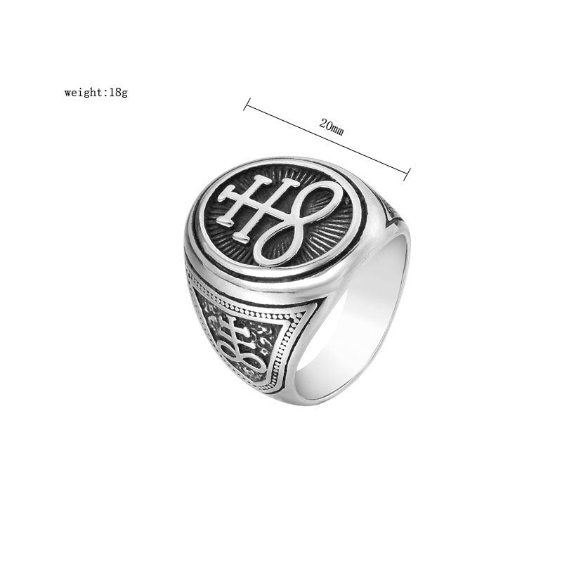 Men's Ring Fashion Titanium Steel Band Stainless Steel Ring for Men Geometry Design Ring Mens Jewelry Steel Color Ring