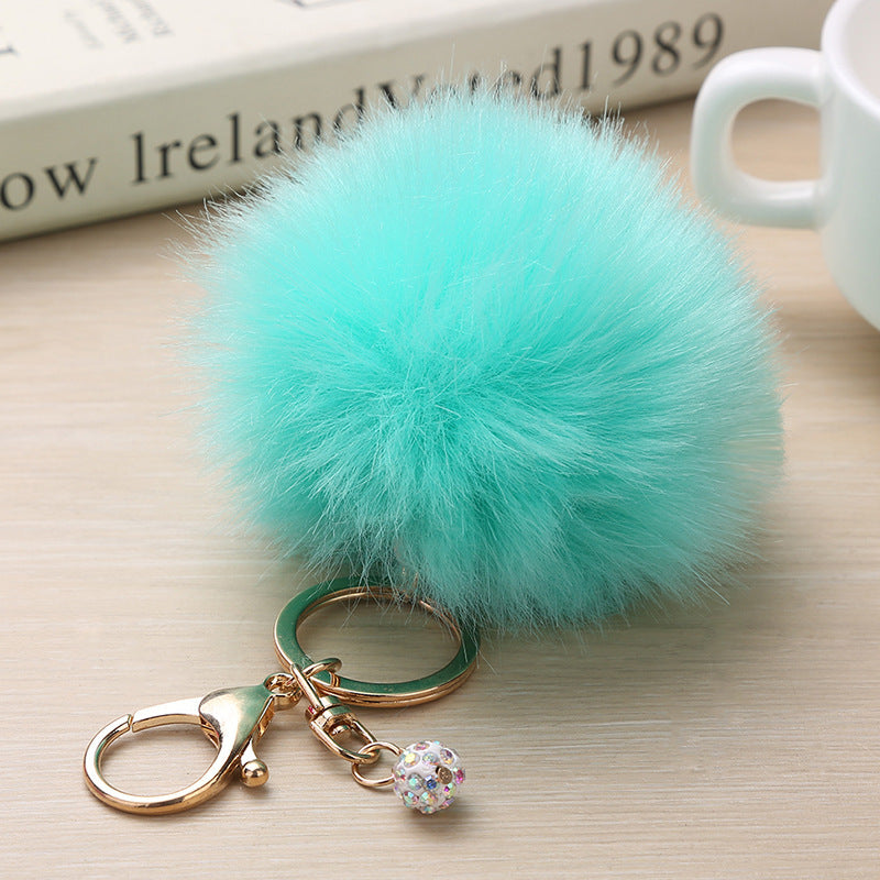 Plush Keychain Pendant Spherical Keyring Accessory 8cm Home Fashion Car Key Chain Festival Gift For Unisex Two Tone