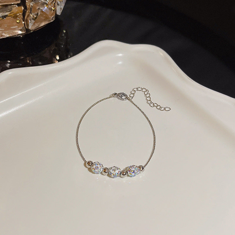 Womens Copper Bracelet With Zircon Flower Pearl Elegant Electroplated Bracelet Affordable Jewelry Gift For Her