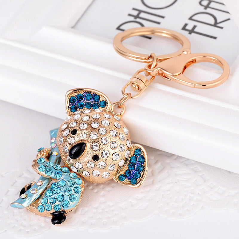Keychain With Diamond Accents Metal Animal Pendant Ornament Bag Gift For Wedding Birthday Graduation Fun Great