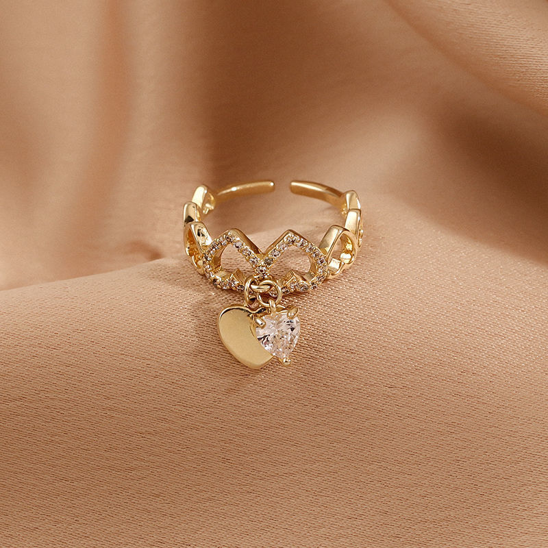 Womens Alloy Fashion Ring European Design Love Ring Shiny Jewelry For Women Girls Everyday Wear Everyday Style