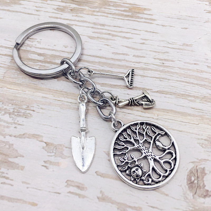 Womens Keychain TreeShovel Design Fashion Accessory Beautiful Pendant High Quality Metal KeyChain For Keys Car