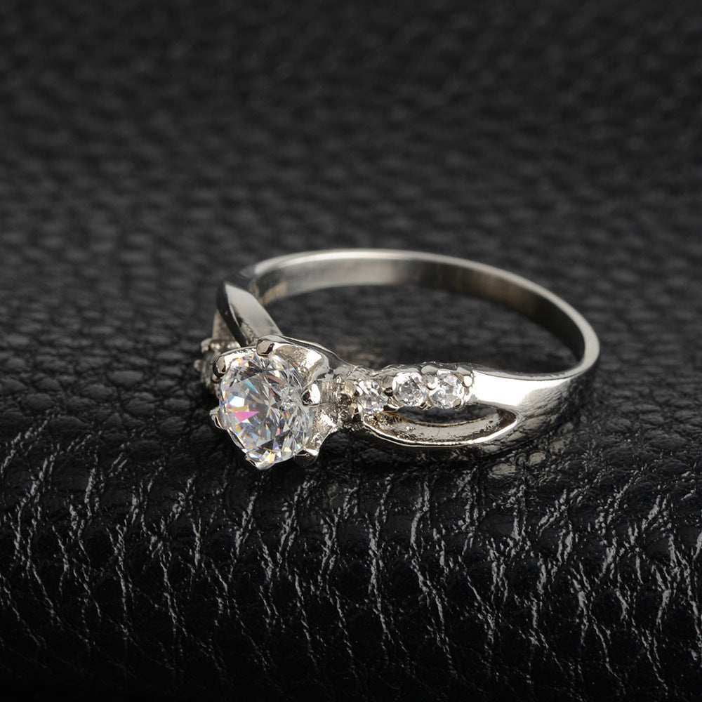 Women's Stainless Steel Heart Ring with 5A Zircon Stone Engagement Ring Perfect Gift for Her Geometric Metal Ring Available in Sizes 5 6 7 8 and 9