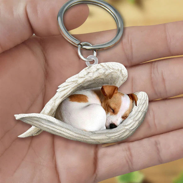 Dog Keychain Acrylic Fashion Accessory With Single Sided Printing Durable Key Ring 4 5 CMs Gift For Dog Lovers