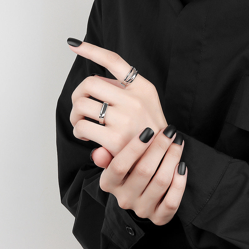 Geometric Adjustable Ring With Irregular Knotted Design Copper Electroplated Retro Fashion For Women Daily Wear