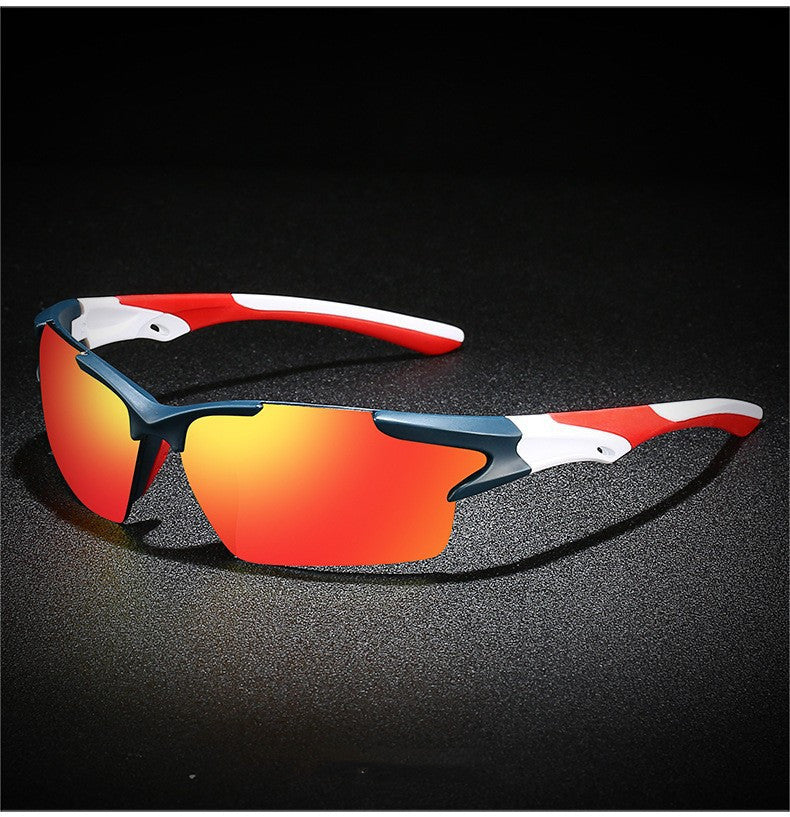 Mens Polarized Sports Sunglasses UV400 Protection Strong Frame PC Lens Driving Glasses Fishing Glasses For Big