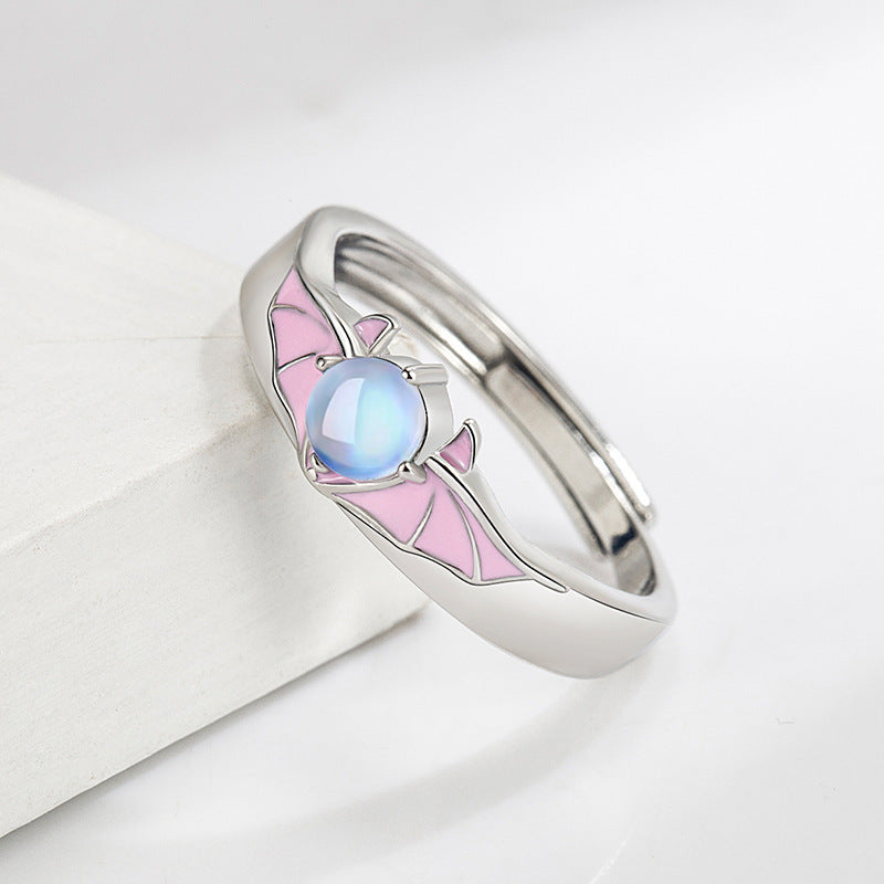 Couple Rings With Devil Wings Electroplated Matching Promise Rings His And Hers Unique Wing Design Copper Rings