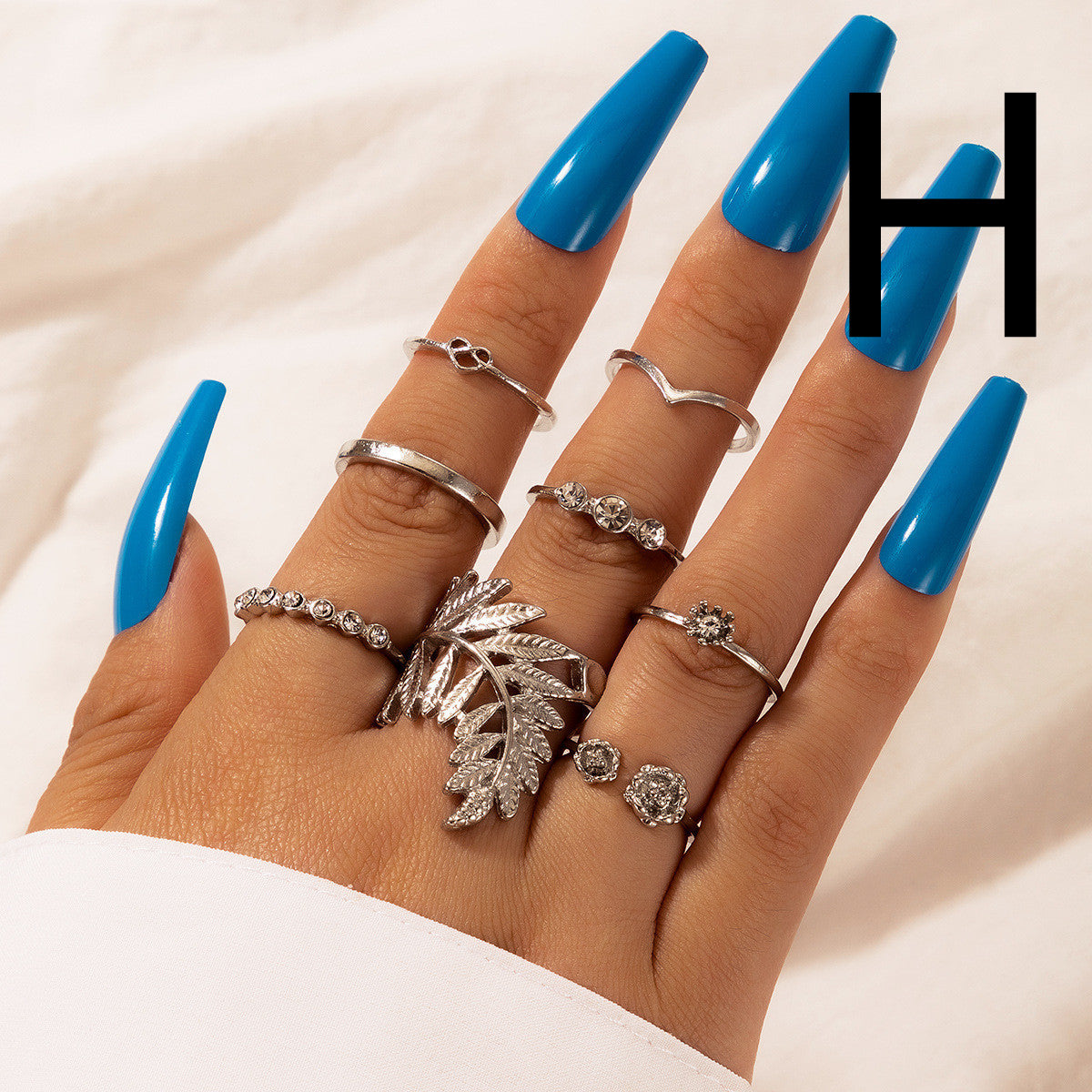 Geometric Copper Ring Set Fashion Plated Rings Ethnic Style Jewelry For Women Gift Trendy Jewelry Gift For Her