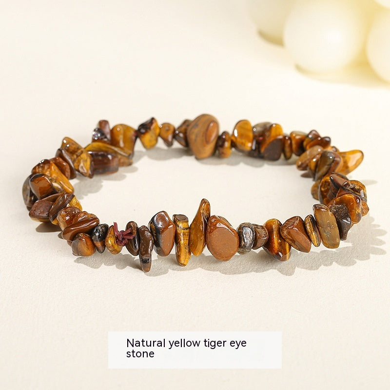 Handmade Natural Crystal Gravel Bracelet Agate Aventurine Irregular Chips Bracelet Women Unique Jewelry Gifts