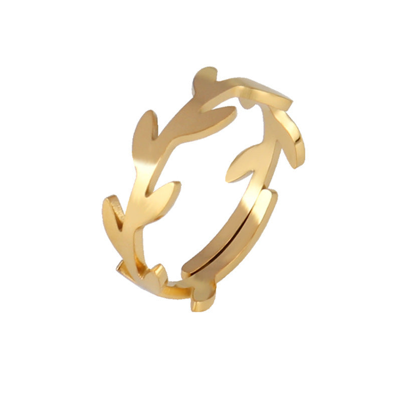 Stainless Steel Geometric Ring Natural Style Women Gold Silver Trendy Fashion Hip Hop Minimal Jewelry Timeless