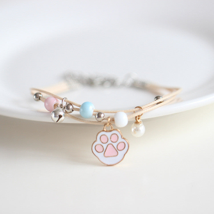 Womens Hand Knitted Charm Bracelet Hand Woven Alloy Moon Cat Design For Girls And Friends Gifts For Moms Gifts Style