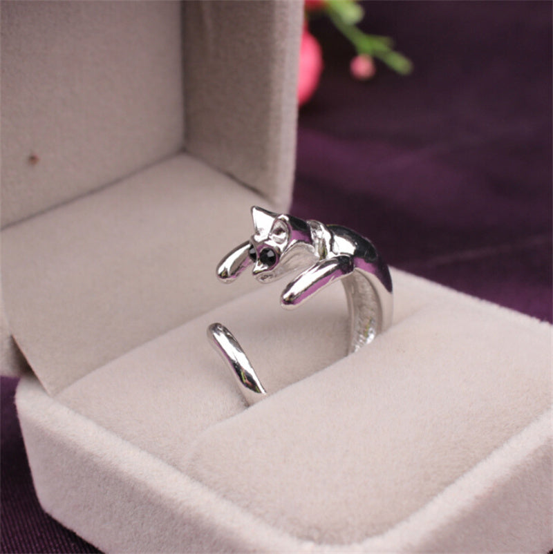 Womens Animal Rings Fashion Alloy Electroplate Adjustable Rings Trendy Finger Rings For Women And Girls Lovely