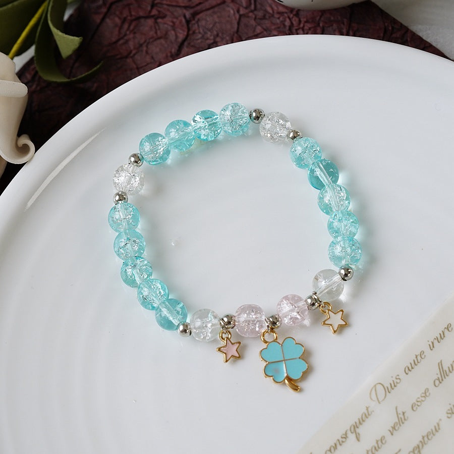 Womens Beaded Bracelet With Pearl Crystal And Alloy Animal Zodiac Charms Cartoon Adjustable Length Cute Charm