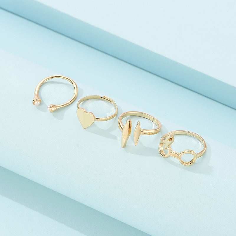 Women Ring Heart Shaped Bunny Alloy Ring European Animal Ring Fashion Jewelry Valentines Day Gift For Her Gift