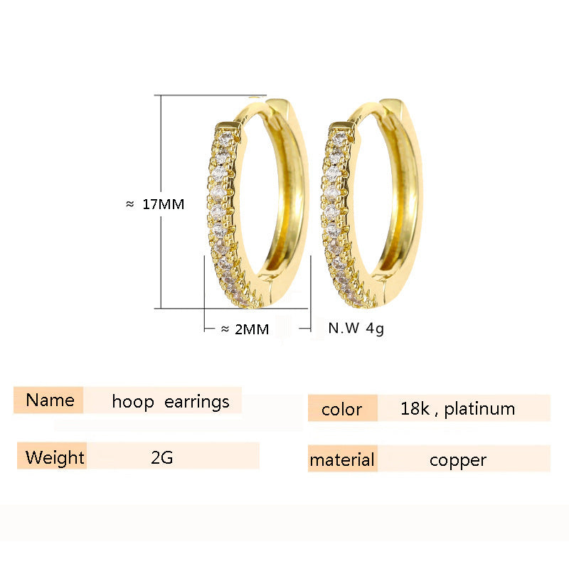 Womens Round Ear Buckle Earrings Fashion Jewelry Simple Circle Earrings Individually Packed Pair Style for Her