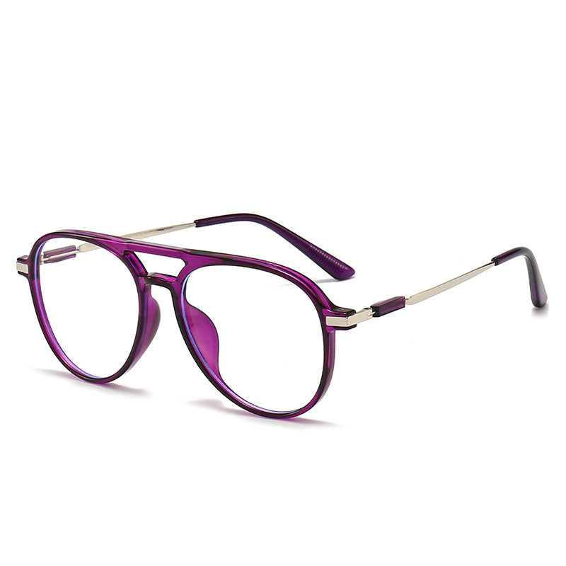 Double AC Full Frame Glasses Anti Blue Light Anti Radiation Versatile Fashionable Toad Mirror AC Lens PC Frame