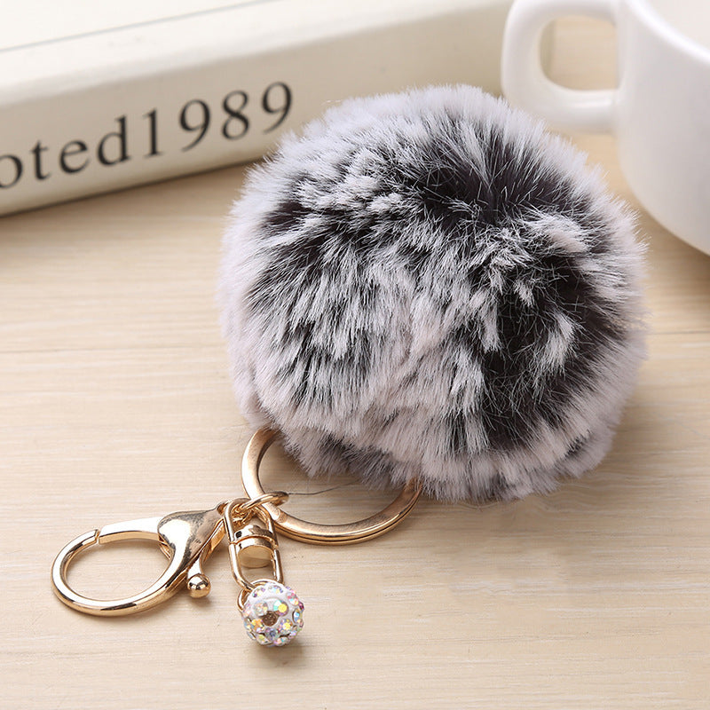 Plush Keychain Pendant Spherical Keyring Accessory 8cm Home Fashion Car Key Chain Festival Gift For Unisex Two Tone
