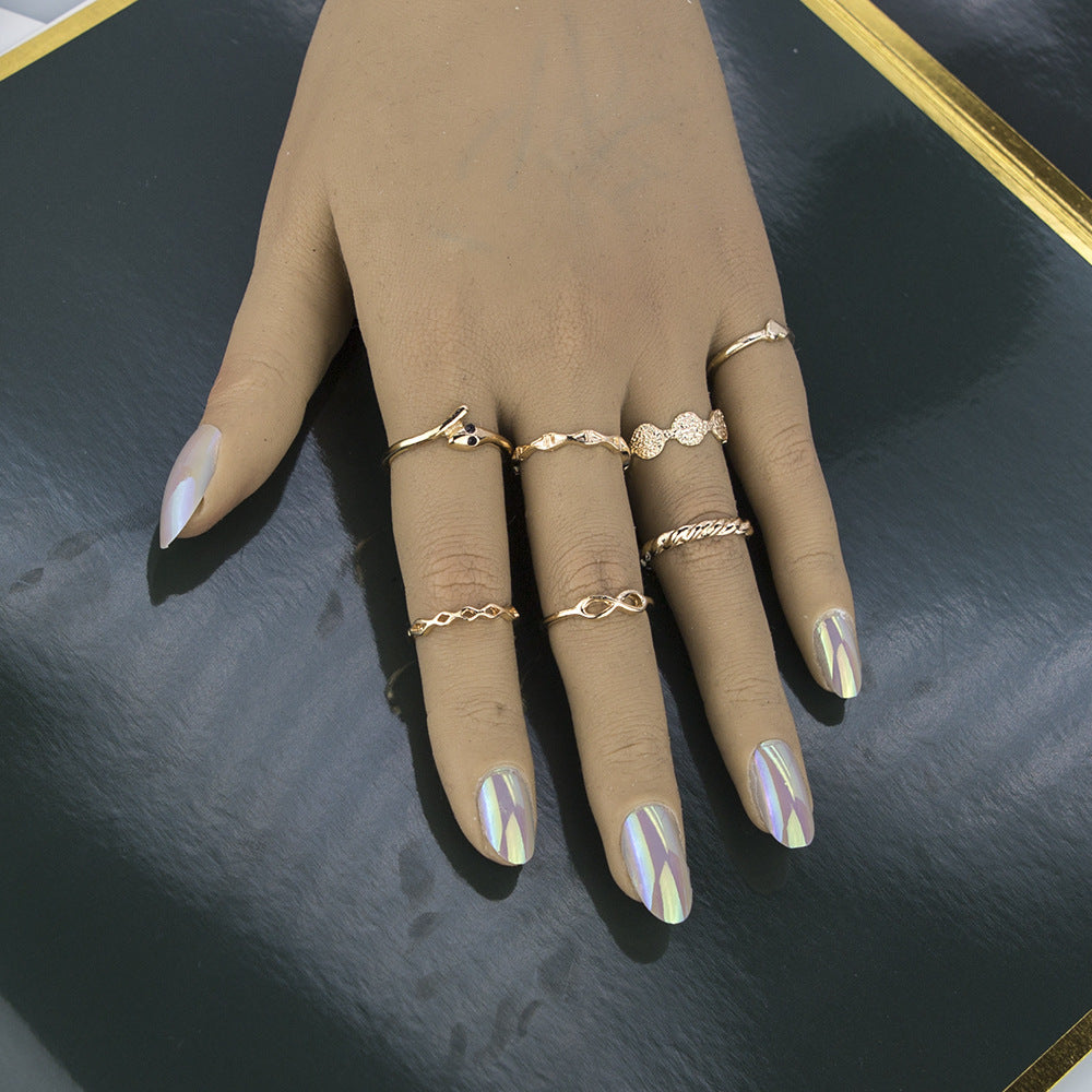 Womens Alloy Ring Set Bow Twist Love Rings Elegant Fashion Jewelry For Everyday Wear Or Special Occasion For Her