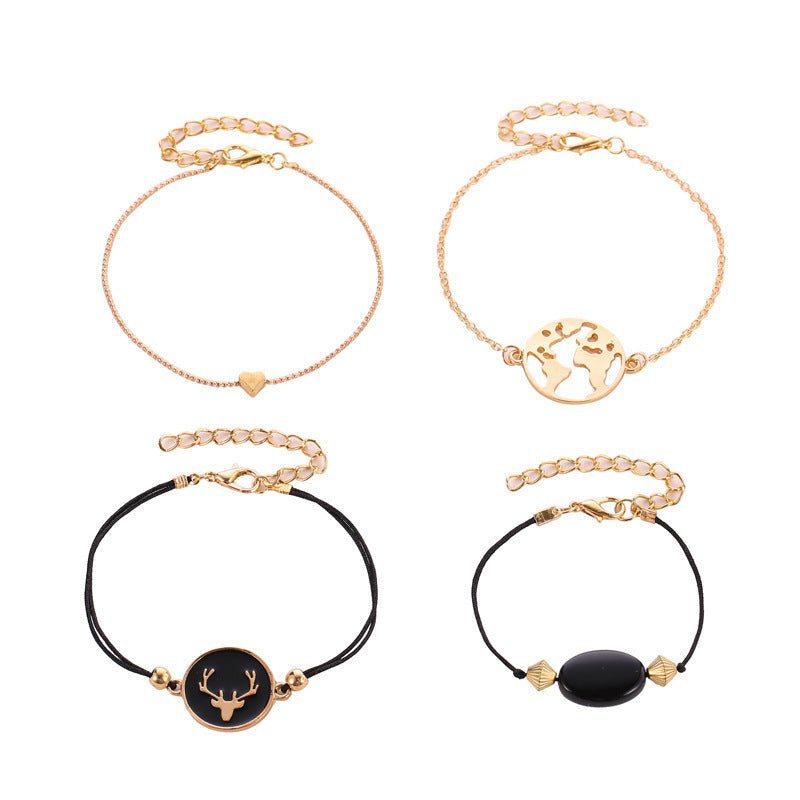 Womens Geometric Bracelet Electroplated Alloy Bangle Fashion Unique Design Jewelry For Party Or Daily Wear Elegant