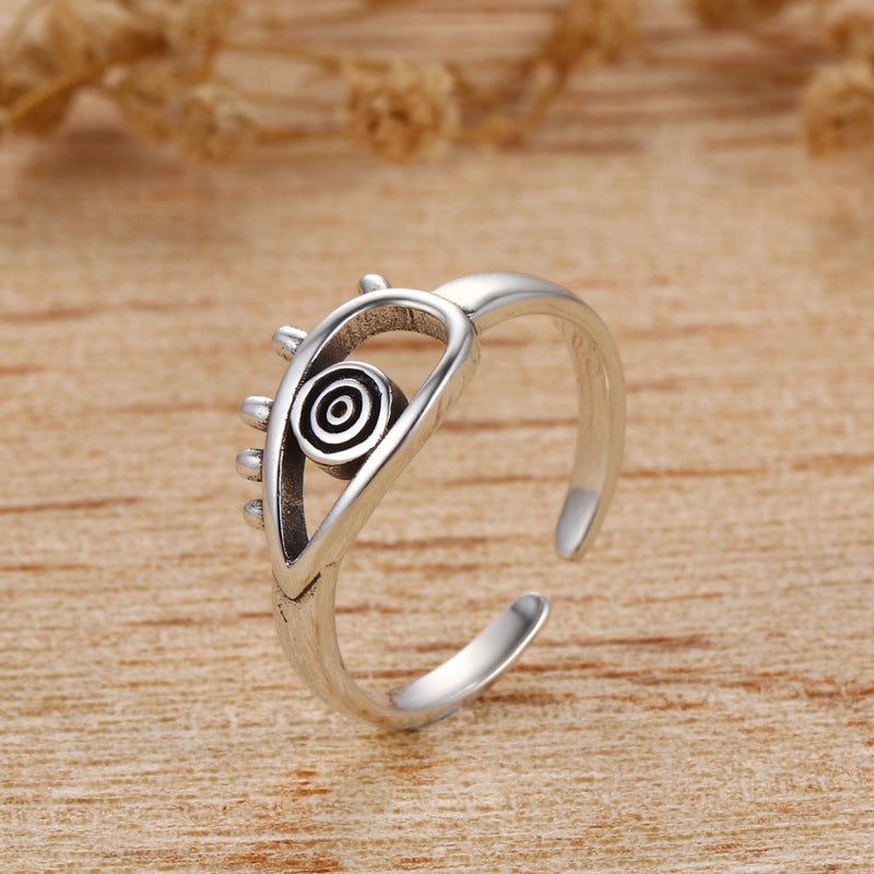 Unisex Sterling Silver Ring 925 Vintage Geometry Design Index Finger Jewelry Exquisite Niche Style Collectible Gift