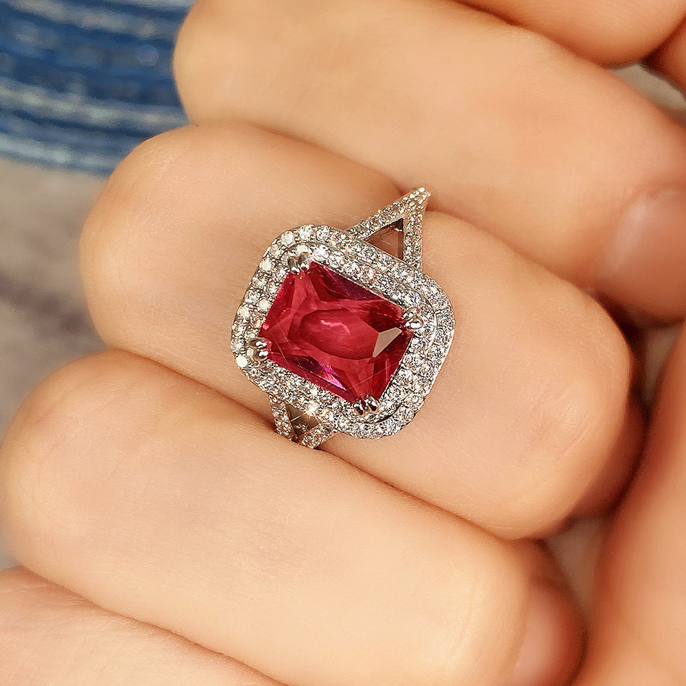 Copper Ring With Red Stone For Women Elegant Statement Jewelry Durable And Versatile Accessory For Fashion Now