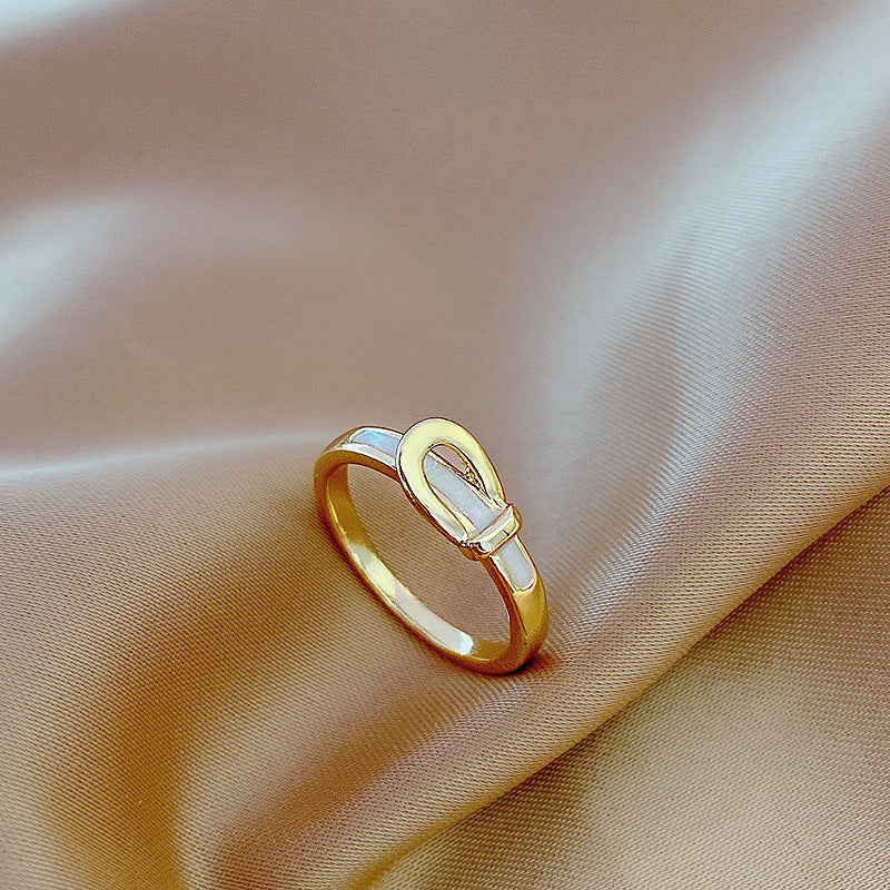 Geometric Gem Inlay Silver Ring 925 Adjustable Open Ring Korean Style Women Fashion Jewelry Everyday Wear For Daily Glam