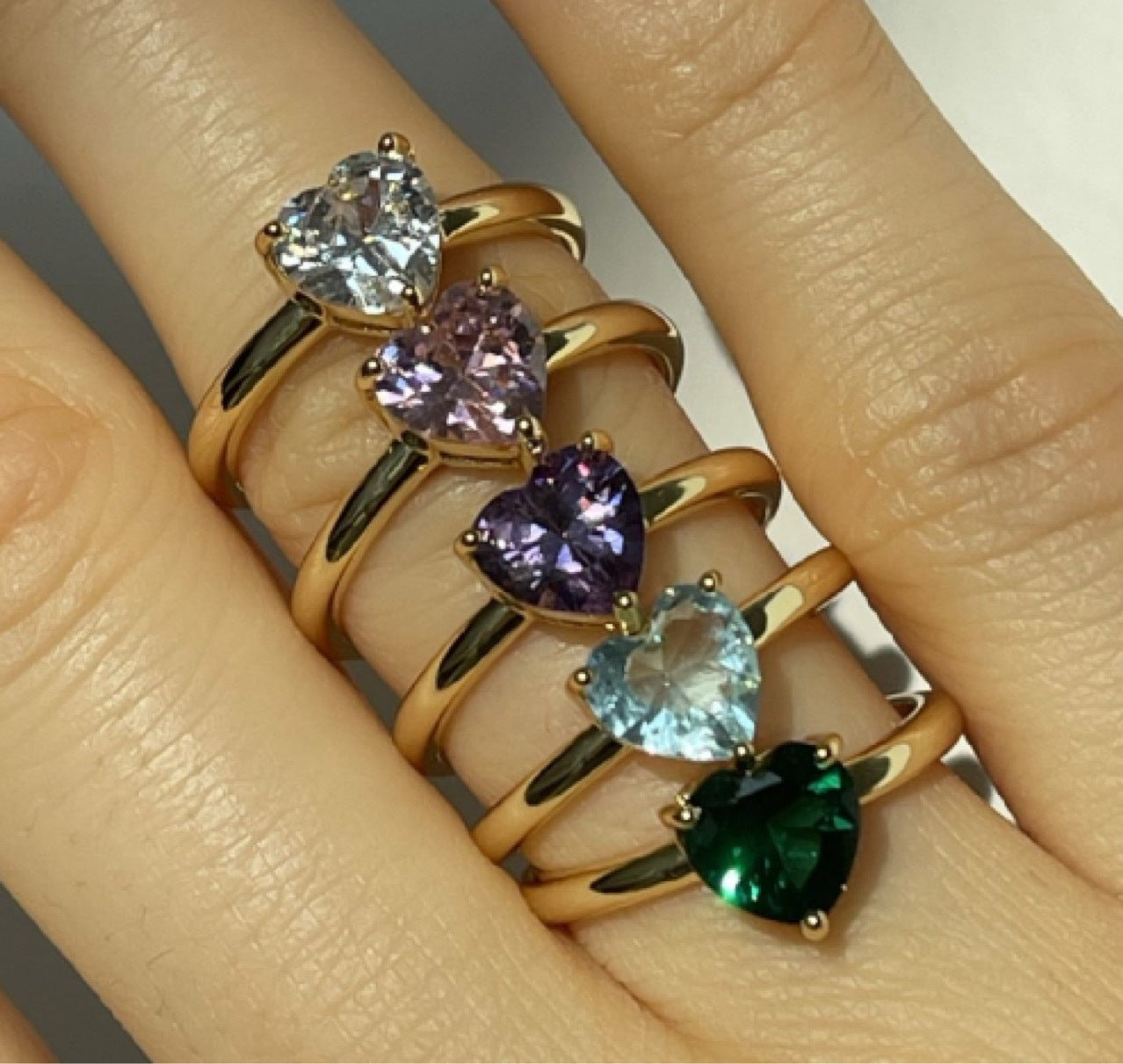 Elegant Zircon Inlaid Stainless Steel Love Ring For Women