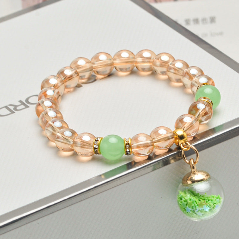 Korean Style Glass Couple Bracelets Set For Him And Her Sweet Matching Friendship Bracelets Colorful Glass Set