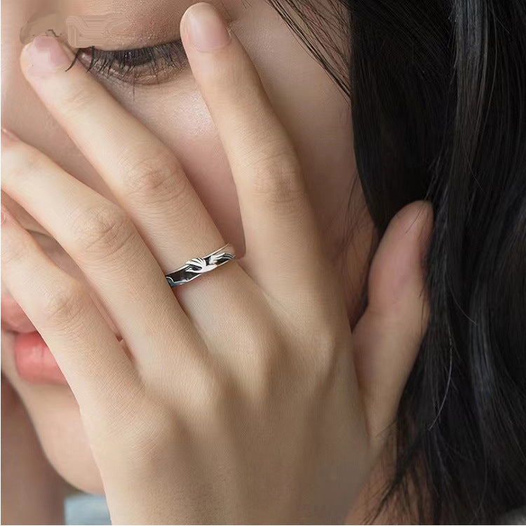 Couple Ring Adjustable Copper Jewelry In Original And Japanese Style Niche Design For Lovers And Friends Today