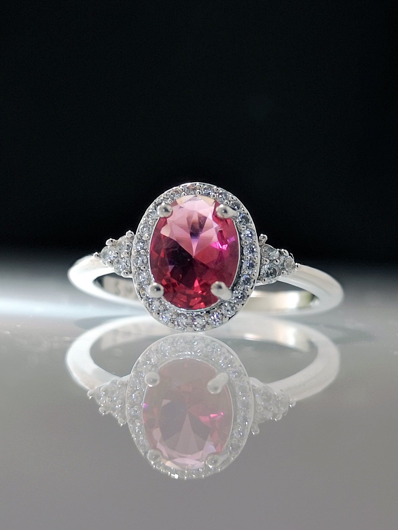 Womens Copper Ring With Geometric Design Zircon Inlay Electroplated Finish Fashion Jewelry For Her Daily Wear Everyday