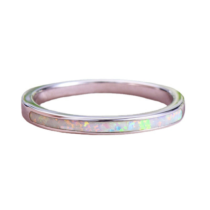 Womens Thin Silver Ring 4mm Geometric Design Electroplated Alloy Jewelry Sizes 5 6 7 8 9 10 11 12 For Her Gift