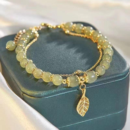Unisex Alloy Bracelet With Fruit Flower Leaf Diamond And Star Shapes Electroplated Gold Jewelry For Daily Wear