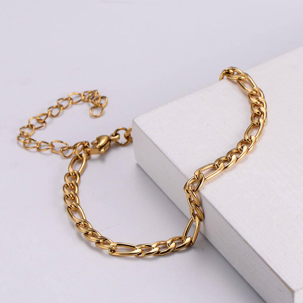 Gold Geometric Bracelet Stainless Steel Jewelry For Women Gift For Her Everyday Accessory Modern Elegant Style
