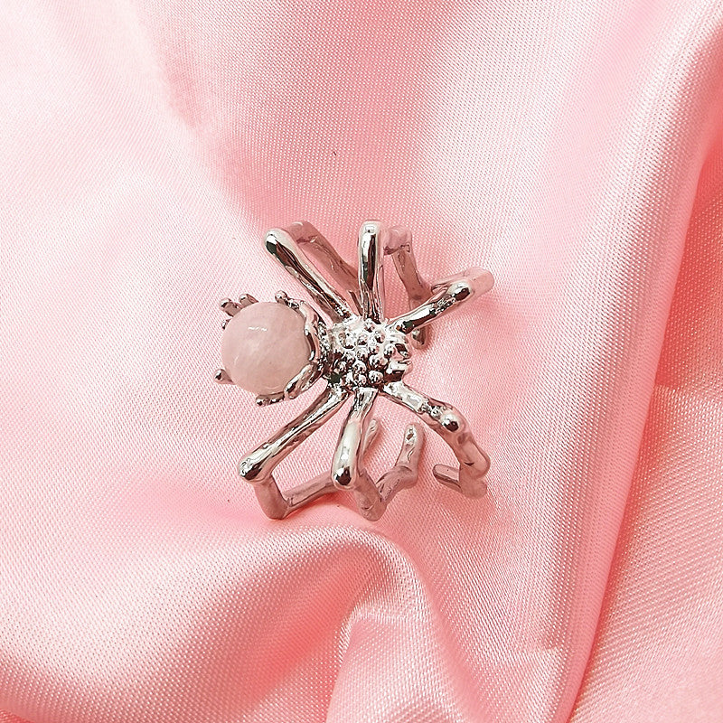 Gothic Spider Ring for Women and Men Adjustable Punk Vintage Copper Electroplated Statement Jewelry Bold Accent