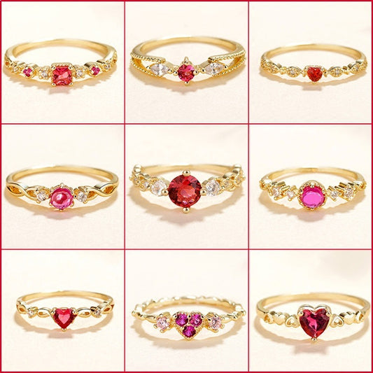 Small Inlaid Zircon Copper Ring For Women Simple Geometric Design Sizes 5 To 10 Fashion Jewelry For Everyday Wear