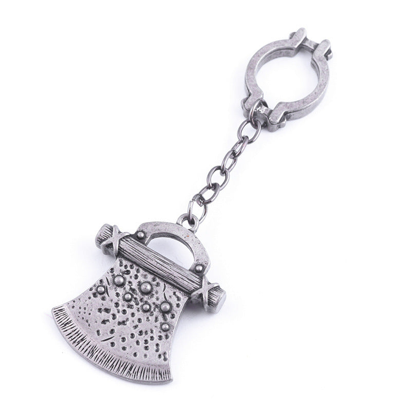 Unisex Metal Sickle Keychain Halloween Theme Pendant Car Key Accessory Individually Packed Metal Pendant For Car Key