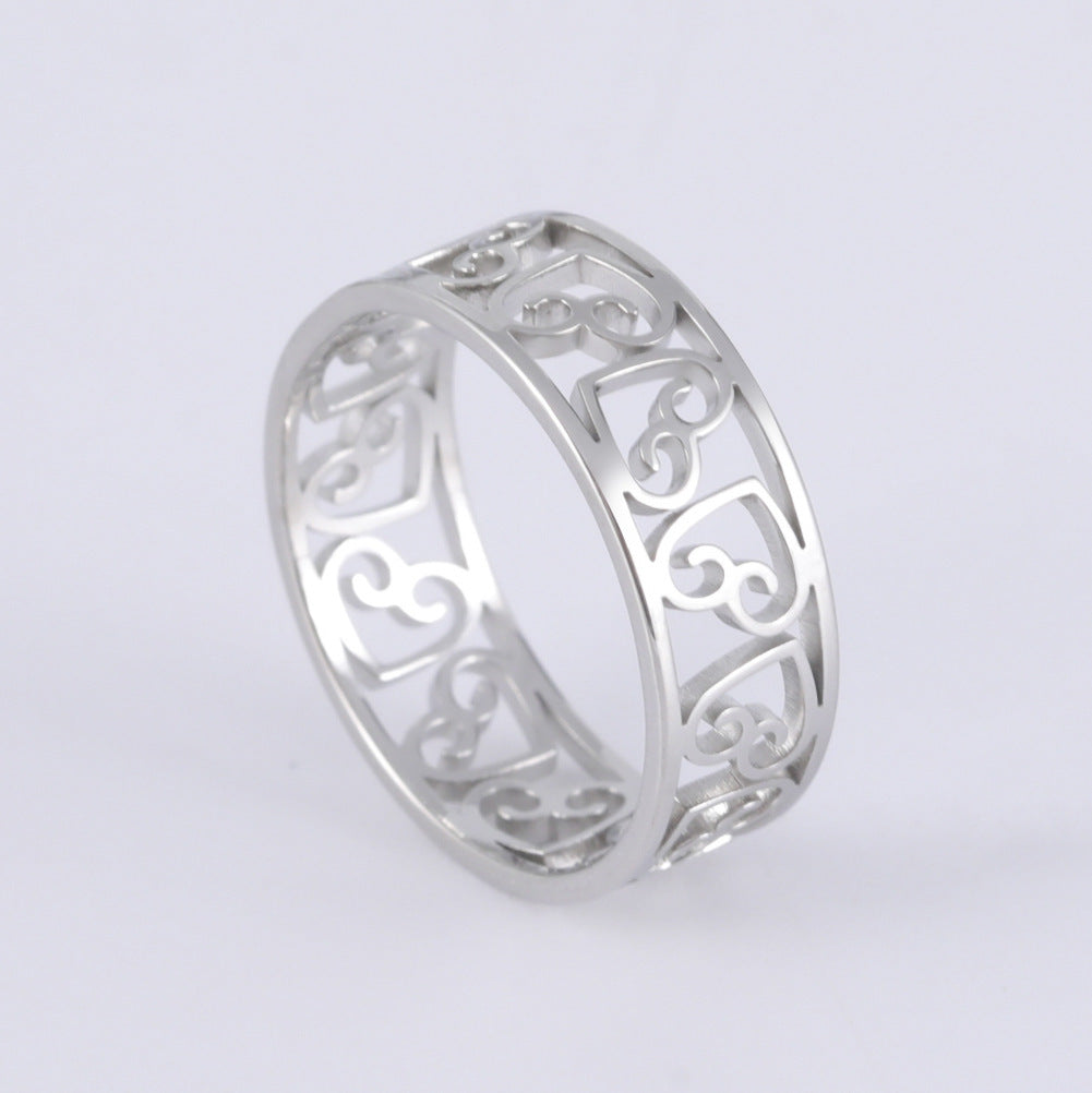 Stainless Steel Ring Set With Butterfly Daisy Heart Flower Designs Style 1 Style 2 For Women And Girls Sizes 7 8 9 10