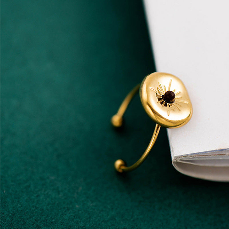 Women Solar System Stainless Steel Ring Adjustable Opening Durable Fashion Jewelry Gift For Her Modern Sparkle