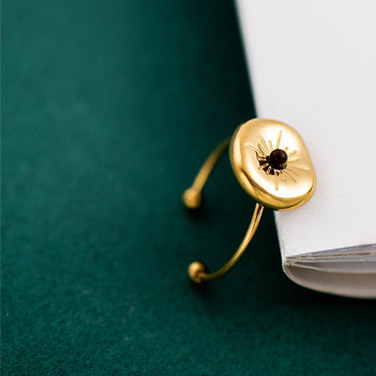 Women Solar System Stainless Steel Ring Adjustable Opening Durable Fashion Jewelry Gift For Her Modern Sparkle