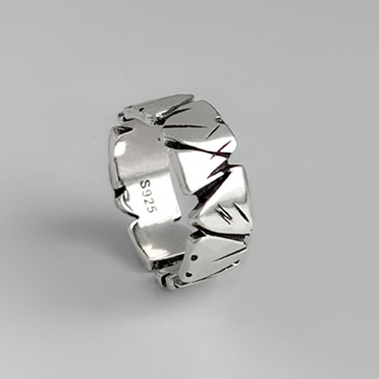 Copper Ring Electroplated Fashion Jewelry For Women Retro Design Ring Accessory Vintage Style Copper Band Jewelry