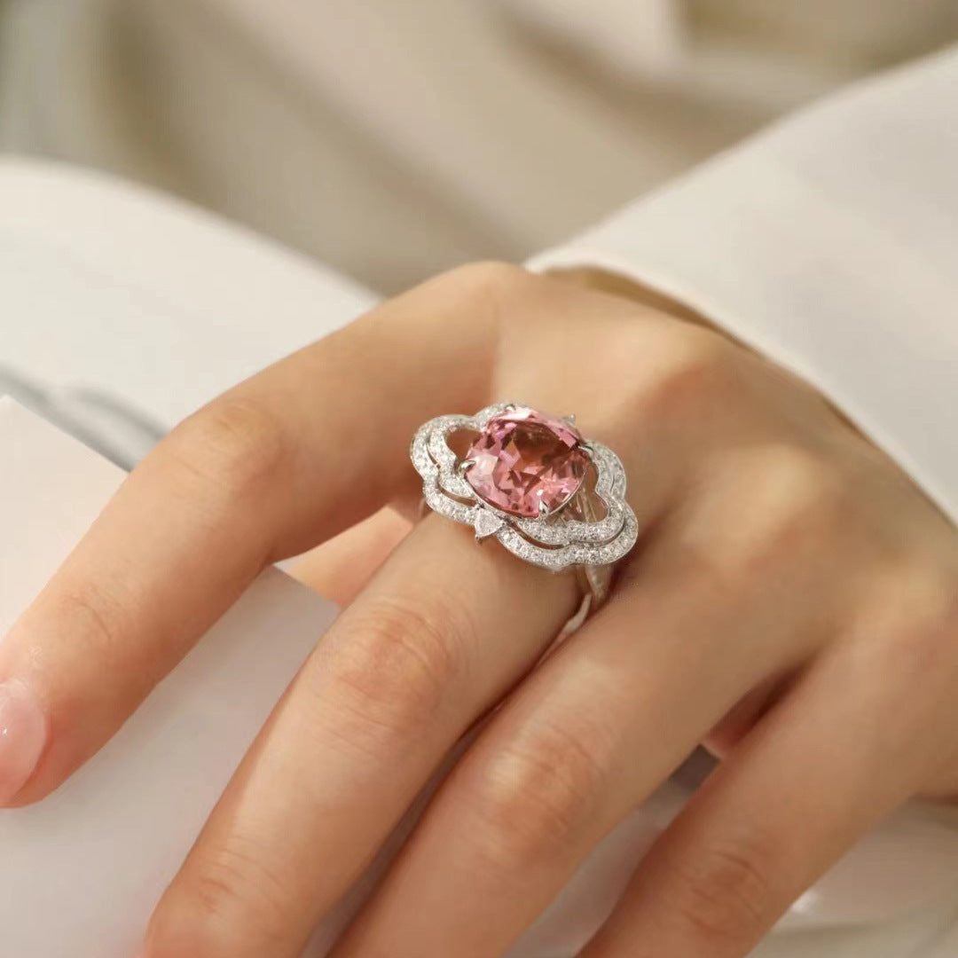 Diamonds Minimalist Geometric Copper Ring For Women Fashion Jewelry Gift For Her Special Occasion Ring New Joy