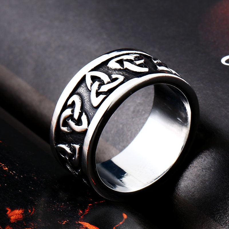 Celtic Knot Stainless Steel Ring For Men Nordic Style