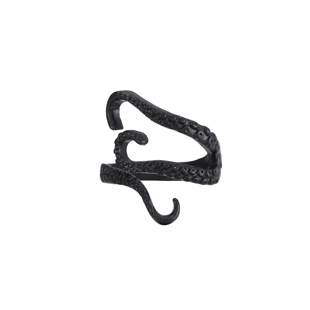 Unisex Octopus Ring Adjustable Tentacle Design Geometric Animal Ring Alloy Electroplated Fashion Jewelry Rings