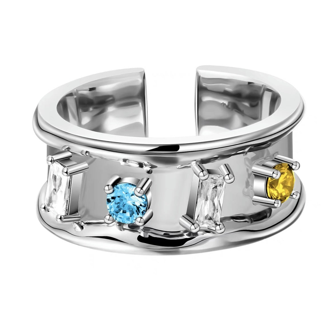 Heart Shaped Zircon Inlaid Copper Ring Elegant Trendy Fashion Jewelry For Daily Wear Special Occasion Gift Now