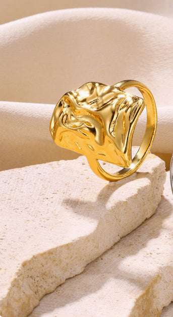 Unisex Lava Ring Electroplated Alloy Gold Silver Jewelry