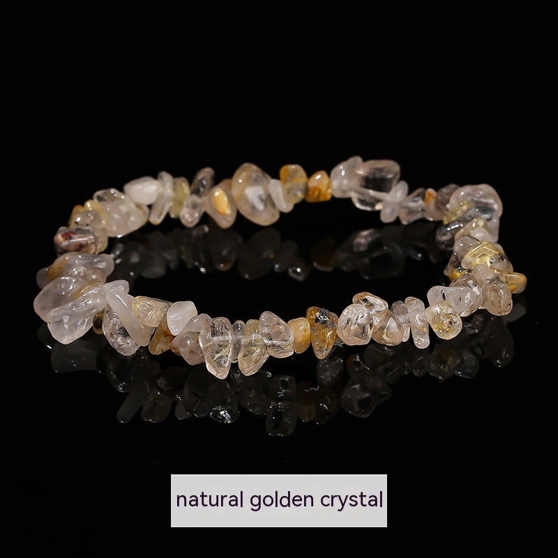 Handmade Natural Crystal Gravel Bracelet Agate Aventurine Irregular Chips Bracelet Women Unique Jewelry Gifts