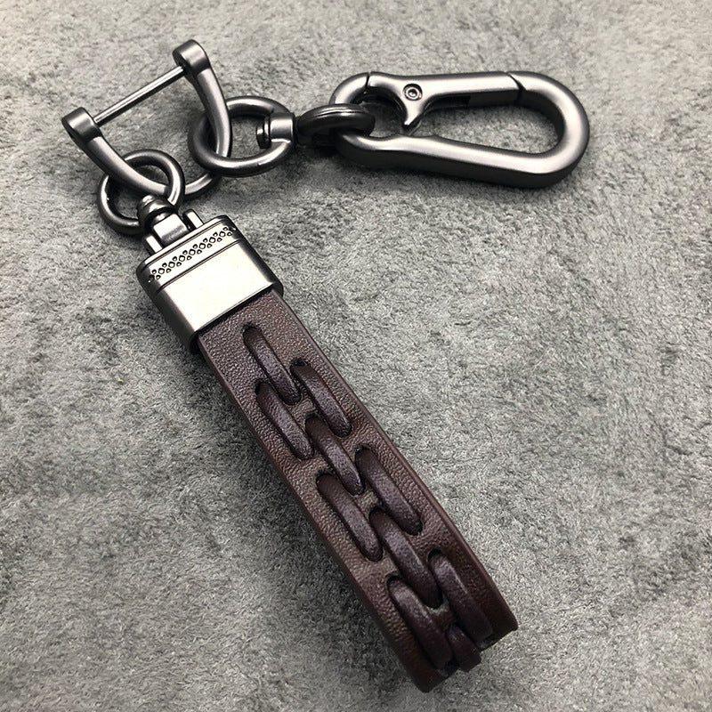 Keychain Car Accessory Gift Microfiber Leather Zinc Alloy Carabiner With Horseshoe Buckle And Screwdriver Kits