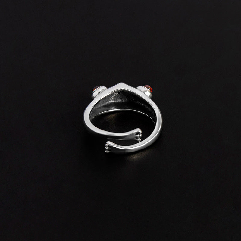 Unisex Frog Open Ring Copper Adjustable Hip Hop Style Jewelry Gift for Teens and Adults Superior Craftsmanship